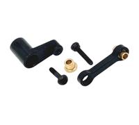 harayaa Braccio Servo RC 28T Accessorio Ad Alte Prestazioni, Robusto, Professionale, Durevole, Asta di Sterzo in Alluminio per 1:24 244016, Nero