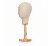 harayaa Cappelliera Espositiva Testa Manichino in Legno Espositore per Cappelli Supporto per Fasce Porta Parrucche Presentazione, Altezza Totale 48 Cm, Circonferenza Testa 56 Cm, style to 2