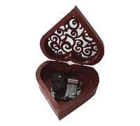 harayaa Carillon a forma di cuore, ornamento in legno, regalo di compleanno, design floreale cavo, funzionamento manuale, per mamma, sorella, fidanzata, nonna, Nucleo D'argento