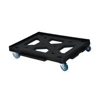 harayaa Carrello per mobili per un facile spostamento, ruote in gomma silenziose, compatte e robuste multiuso, traslocatore di mobili, Nero