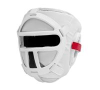 harayaa Casco da Boxe Protettivo con Maschera Facciale E Imbottitura Spessa PU Antiurto Indicato per Protezione Durante Karate MMA Kickboxing Taekwondo, L