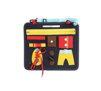 harayaa Children Learning Board Pannello Sensoriale Bambini Tavola attività Gioco Educativo Giocattolo per Abilità Fino-motorie Bottoni Fibbie Adatta a Scuola Viaggi Auto, Crossbody Pants B