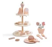 harayaa Children Play Kitchen Set Cucina Giocattolo Bambini Torta Gelato Biscotti in Legno con Accessori Finti Multicolore per Merenda Finta Adatto a Gioco Educativo Doposcuola Tempo Libero