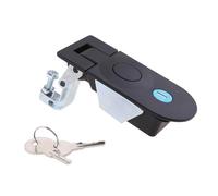 harayaa Chiusura a compressione in lega di zinco, montaggio a filo, accesso con una sola mano, facile installazione, versatile, resistente, con due chiavi, Nero