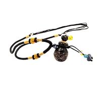 harayaa Collana con Ciondolo Diffusore Essenziali a Forma di Zucca, Cordino Regolabile, Ornamento Decorativo Da Donna, di Profumo Da 1 Ml, Nero