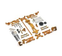 harayaa Componenti Industriali Kit RC di Controllo Assi CVD Ingranaggi Alberi Metallo Compatibile con Wltoys 1/14 144001 144010 144002 Adatto per Riparazione Messa a Punto Uso Quotidiano, Oro