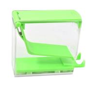 harayaa Contenitore dispenser per rotoli, trasparente, antipolvere, facile da usare, organizer per rotoli per laboratorio, uso domestico, bancone, tavolo, Verde