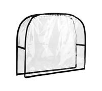 harayaa Copertura posteriore per poltrona da parrucchiere Protezione trasparente per poltrona da parrucchiere Leggera previene danni Professionale, Nero rotondo L