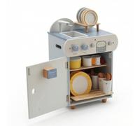 harayaa Cucina Giocattolo in Legno per Bambini con E Fornello con Anta Apribile E Manopole per Girare E Simulare La Preparazione Del Cibo Adatta per