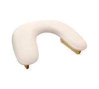 harayaa Cuscino per unghie a forma di U, per manicure, per polso e braccio, antiscivolo, per tavolo per unghie, strumento per manicure, per salone di, Bianco