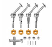 harayaa Cvd Drive Shaft Albero di Trasmissione CVD Semiassi Giunto Universale Assale in Metallo Materiale Ferro Temprato Lavorazione CNC Rotazione Stabile, SET, Argento+Oro