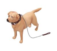 harayaa Decorazione per Micro Paesaggio con Statuetta di Cane in 1:6, Accessori per Action Figure, Statuetta di Animali, di Labrador, Set da Gioco, con Guinzaglio
