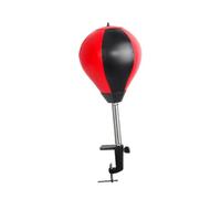 harayaa Desktop Punching Bag Dotato di Molla Robusta Design con Morsetto per Fissaggio Rapido Superficie Gonfiabile Sensibile al Colpo Ideale per Esercizi Fit, Rosso Nero