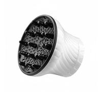 harayaa Diffusore per Asciugacapelli Universale Attacco Ugello Bocchetta Accessorio in PC Flusso a Spirale per Styling Professionale E Protezione dei Ricci, Bianco Universale