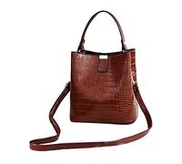 harayaa Donne Bag, Borsa Secchiello Borsa di Modo del Coccodrillo 'unità di Elaborazione Borsa di Cuoio a Spalla Crossbody Bag Tote, Marrone