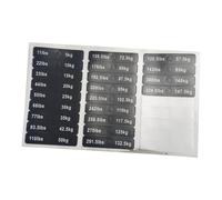 harayaa Etichette per Pacchi Pesi, Etichette, Adesivi per Attrezzi Da Palestra, Adesivi per L'identificazione Dei Pesi, Da 5 Kg a 147.5 Kg