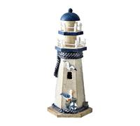 harayaa Faro in Legno Decorativo per Casa Statuina Vintage per Scrivania Matrimoni Completti E Decorazioni a Tema Mare, Uccello Marino