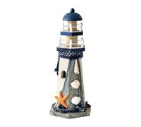 harayaa Faro in Legno Decorativo per Casa Statuina Vintage per Scrivania Matrimoni Completti E Decorazioni a Tema Mare, Stella Marina