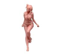harayaa Figura di 1/64, Piccola con Diorama Decorativo Corto, Micro Paesaggio da Collezione, Statuetta in Resina di Donna, Non Dipinto