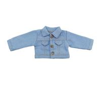 harayaa Giacca per Bambola Articolata 1 8 Taglio Dritto Corto con Colletto a Punta Giacca Cappotto Soprabito con Cuciture a con Adatta a Fotografia di Scena , Denim Chiaro