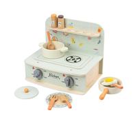 harayaa Giocattolo da Cucina in Miniatura per Bambini Piccoli, Finto Giocattolo da Cucina, Esposizione per la Scuola, in Legno, Utensili da
