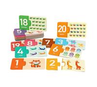 harayaa Gioco di Abbinamento Set Educativo Gioco Da Viaggio Puzzle per La Mente Leggero in Carta Resistente Adatto per L'Interazione Genitore Figlio E Il, Numero, Taglia unica bambino
