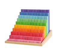 harayaa Gioco di Impilaggio in Legno con Blocchi a Gradini E Colori Solidali per La Concentrazione Visiva E l'Apprendimento e Sequenze Adatto per l'Educazione Precoce dei Bambini Nelle Case Familiari