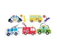 harayaa Gioco Educativo Carte da Cucito per Bambini attività di Infilatura Sviluppo Immaginazione Adatto per Apprendimento E Divertimento, Traffico