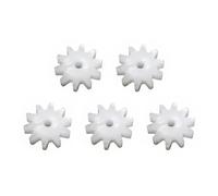 harayaa Ingranaggio per Bambini Fai da Te Ingranaggio Dritto Ruota Dentata Pignone Meccanico Materiale PVDF Foro 2mm Trasmissione Fluida Adatto per Educazione, 10T, Sottile