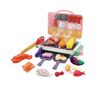 harayaa Kids BBQ Grill Set Giocattolo Barbecue per Bambini Cucina Accessori Utensili Cibo Cambia Colore con Effetti Suono E Luce Gioco Simulazione Adatto a Gi, Rosa, Taglia unica bambino