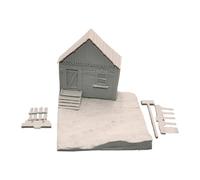 harayaa Kit Modello di casa in Miniatura in 1:72, Modello di Costruzione, Design dell'Europa Orientale, Layout di Scena Fai da Te per Appassionati