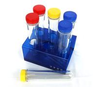 harayaa Kit Scientifico per Bambini con Provette Trasparenti E Supporto Portaprovette con Tappi a Vite per Esperimenti Scolastici Adatto per Laboratorio E Attività Didattiche