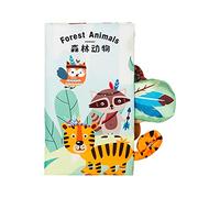 harayaa Libri per Neonati, Libri in Tessuto Tattili, Libri Interattivi per Lo Sviluppo del Bambino, Libri in Tessuto Morbidi con Marionette per Il Gioco Inter, Animali della Foresta