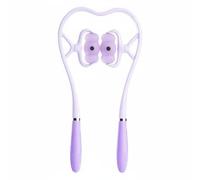harayaa Massaggiatore Cervicale Manuale Rullo Collo Spalle Schiena Trigger Point con Pressione Rulli 360 Struttura Ergonomica in PP TPE Facile da Usare, Viola Chiaro