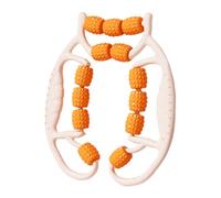 harayaa Massaggio gambe Roller portatile 13 ruote Strumento di massaggio dei tessuti profondi per gli sport interni, Orangina