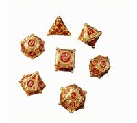 harayaa Metallico Poliedrico con Cornice in Rilievo E Numeri Chiaramente Visibili per Giochi di Ruolo E Strategici da Tavolo Adatti a Sessioni Epiche con Amici E Gruppi di Gioco ,