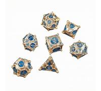 harayaa Metallico Poliedrico con Cornice in Rilievo E Numeri Chiaramente Visibili per Giochi di Ruolo E Strategici da Tavolo Adatti a Sessioni Epiche con Amici E Gruppi di Gioco , Argento