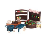 harayaa Mini Carrello della Spesa, Mini Giocattoli Alimentari, Divertimento con registratore di Cassa, Negozio di Alimentari per Bambini dai 3 ai 6 Anni,