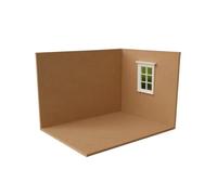 harayaa Miniature Display Stand Pannello Scenico Stanza in Miniatura Parete con Finestra Struttura a Perno E Scanalatura Materiale Legno Plastica Adatto per Esposizione Modelli Ambientazioni Creative