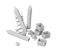 harayaa Modelli di Accessori industriali in 1/35, Modelli in Miniatura, Oggetti di Scena in Miniatura per la Decorazione di Case delle Bambole.