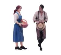 harayaa Modelli di Coppia di contadini in 1:64, per diorami di Gioco di Ruolo, Modelli realistici di Persone in Miniatura per Scene da