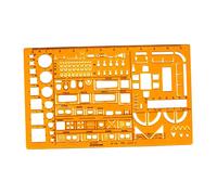 harayaa Modelli in Scala 1:50 Righello Architetto Plastica Layout Forme Stencil per Mobili Design D'interni Pianta Misurazione della