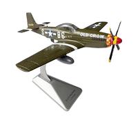 harayaa Modellino di Aereo da Combattimento P51D in 1:72, in Metallo pressofuso, Realistico, da Collezione, Ornamento con Supporto espositivo, Aereo