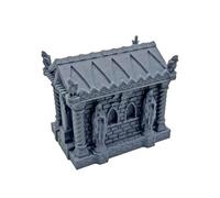 harayaa Modello di Tomba Gotica Miniatureland Terreno Tomba Superiore Rimovibile Accessori per Giochi di Ruolo Modello di architettura Decorativa per Adulti