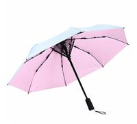 harayaa Ombrello con Ventilatore Elettrico | Rivestimento Interno Argento, Ombrello Parasole con Ventilatore, Struttura a 8 Stecche, per , Viaggiatori, Adulti