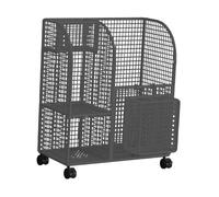 harayaa Organizer per Tappetino Portaoggetti Verticale con Ruote, Pratico Porta Pesi con Ruote E Porta Manubri, Nero