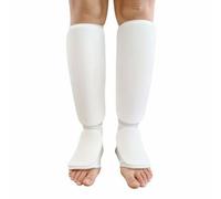 harayaa Paratibia da Arti Marziali Parastinchi a Manicotto Protezioni Tibia Collo Del Piede Imbottite con Tessuto a Maglia Elastico Adatti per Muay Thai, Array, Bianco, S