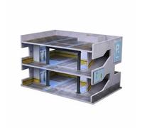 harayaa Parcheggio Modello 1 64 Espositore Auto Diorama Garage Miniatura Struttura Multilivello con Illuminazione Materiale PVC Acrilico Adatto per, Parcheggio Multipiano Giapponese C