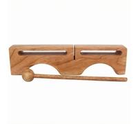 harayaa Percussione in Legno Blocchetto Legno Strumento Ritmico Battente Bacchetta Corpo Compatto Fenditura Colpo Diretto Riduzione Slittamento Bordi Smussati, Grande