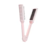 harayaa Pettine lisciante per capelli, pettine a doppia spazzola laterale, antistatico, strumento lisciante per capelli, pettine professionale morbido per